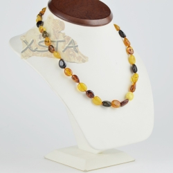 Baltic Amber necklace flat mix of beads